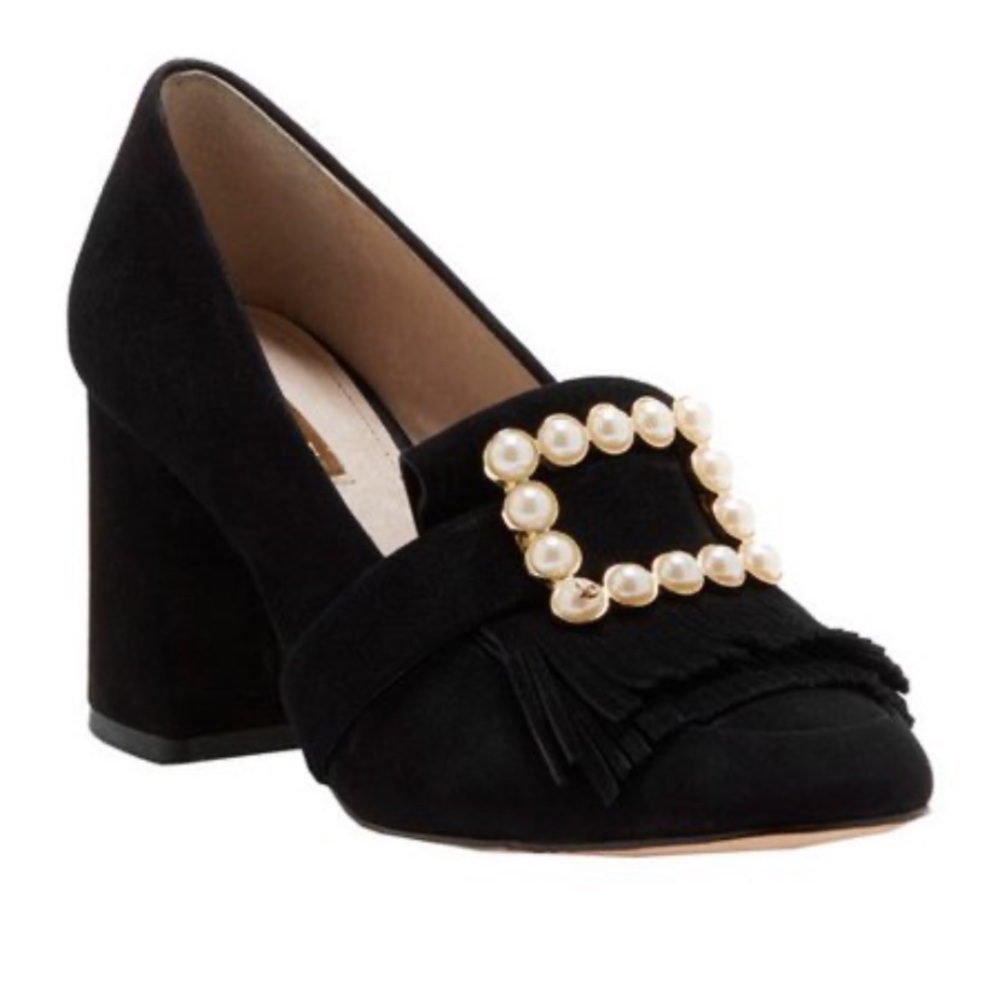 Louise et Cie Idali Block Heeled Pump Pearl Detail